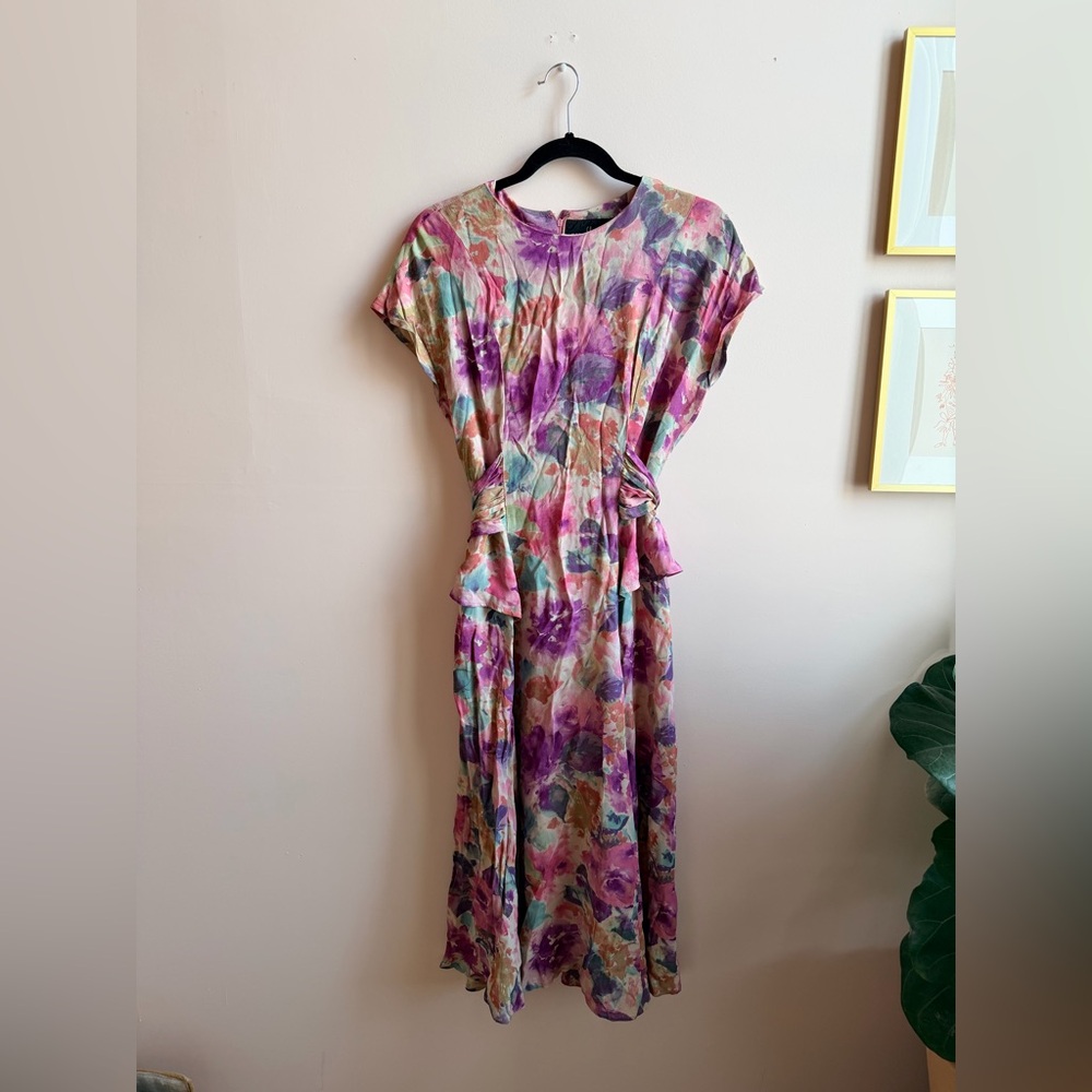 Vintage Carole Little Floral Midi Dress